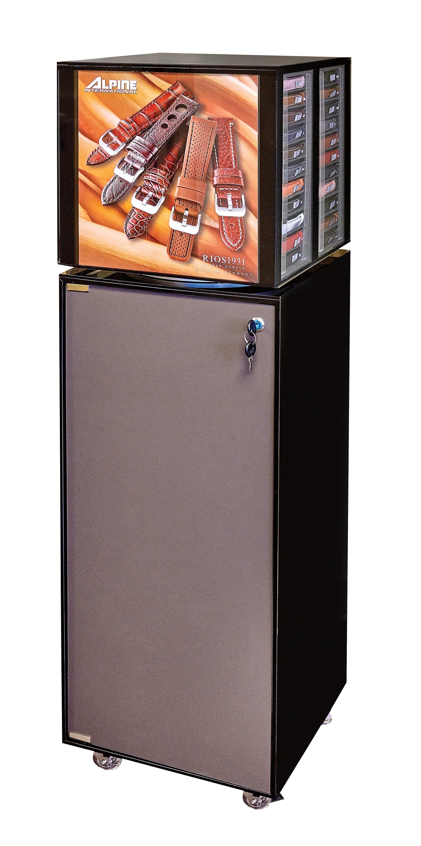 ALPINE Leather Straps Rotating Display ALP264 - Jewelry image 1