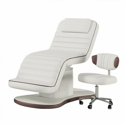 YOOCELL ® Beauty SPA Bed Kit for Eyelash Facial AG1206 (Electric bed + Chair + 2 sets Clear Covers for both) - Furniture image 1