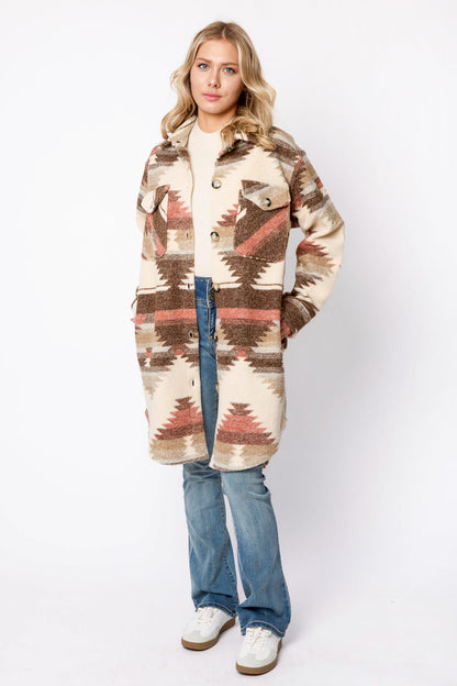 Abstract Knit Longline Shacket - Misc image 1