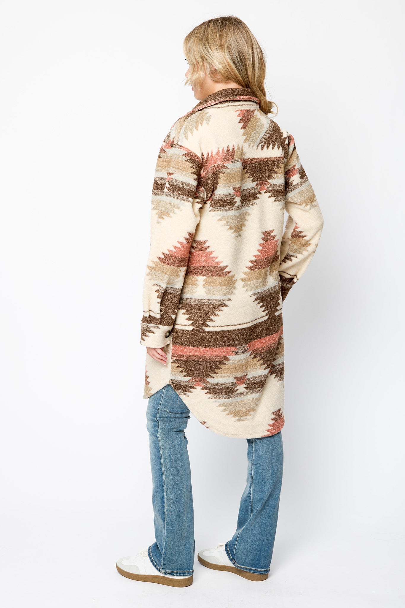 Abstract Knit Longline Shacket - Misc image 2