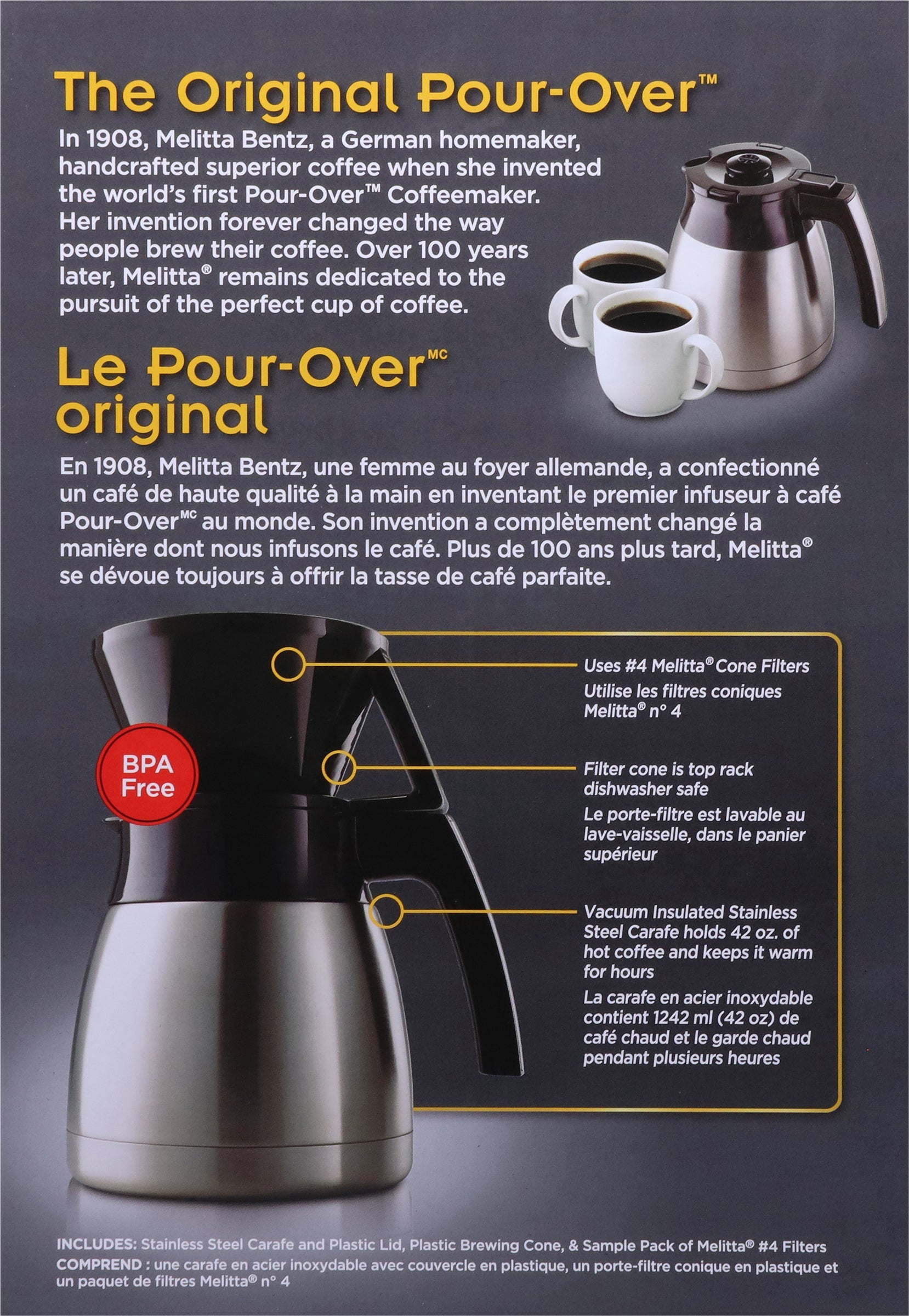Thermal Pour-Over™ Coffeemaker & Stainless Carafe Set - Misc image 5