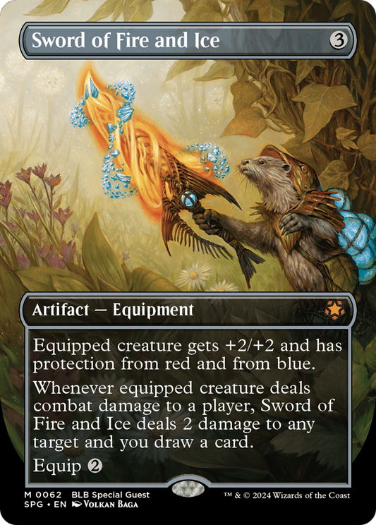 Sword of Fire and Ice (Borderless) [SPG-062] Foil - Special Guests - Home Decor image 1