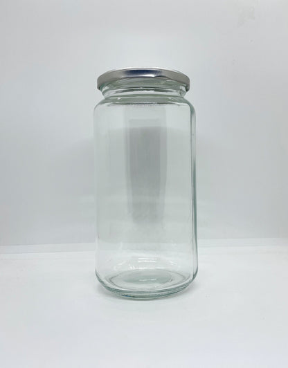 1030mL. Clear Round Straight Cut Glass Jar and Lid (Net Fill Capacity: 950mL.+/-) - Misc image 2