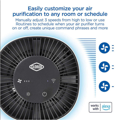 CLOROX 11021 Alexa Smart Tabletop True HEPA Air Purifier - Gadgets image 7