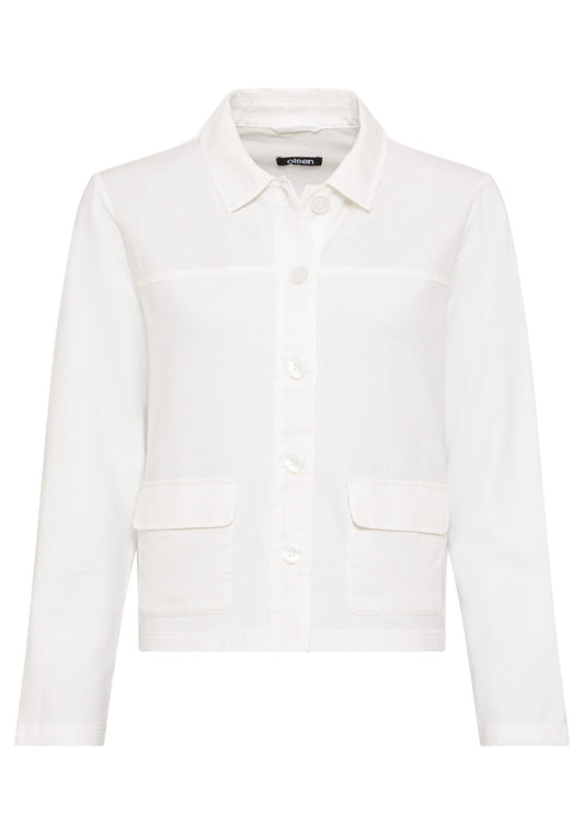 Mixed Media Cropped Jacket - Apparel image 1