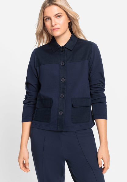 Mixed Media Cropped Jacket - Apparel image 7