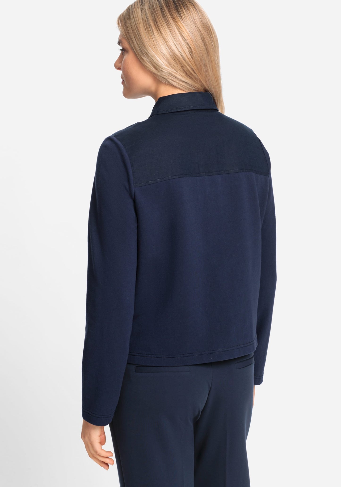 Mixed Media Cropped Jacket - Apparel image 8