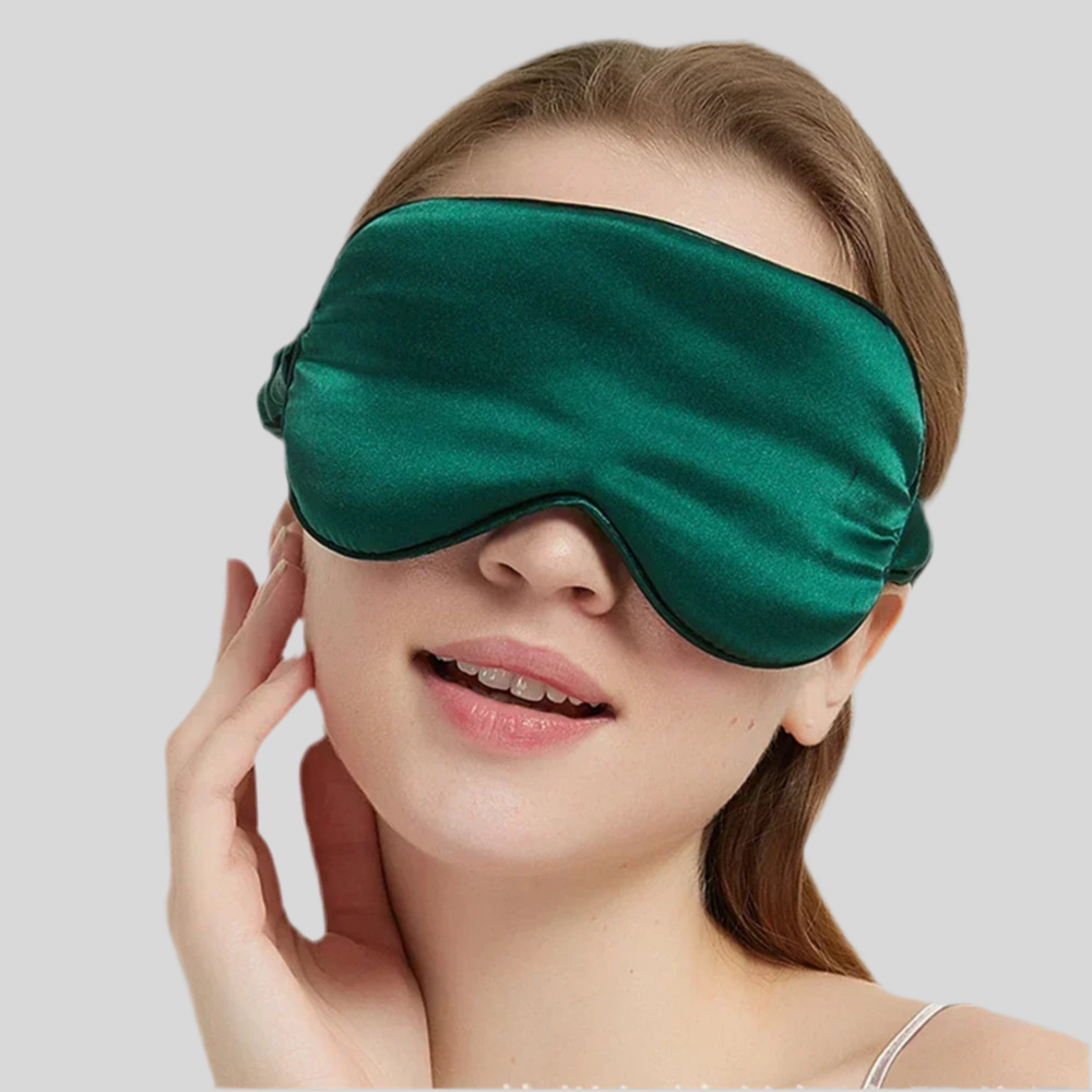 Natural Mulberry Silk Eye Mask, Pillowcase, and Hair Tie Set - Bedding image 1