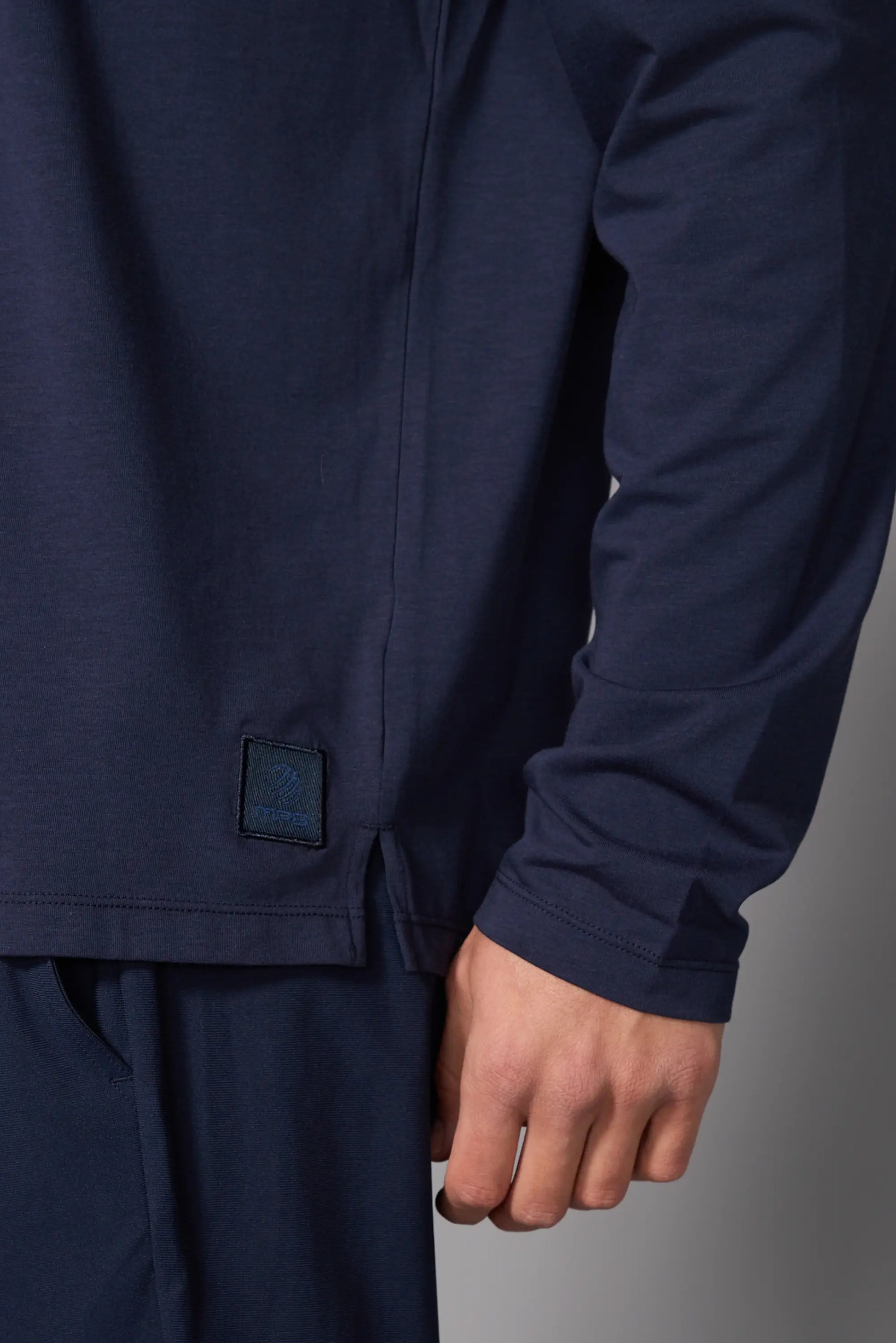 Pima Cotton Long Sleeve Tee - Navy Blazer - Misc image 7