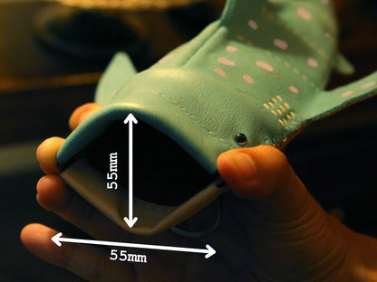 Handmade Leather Whale Shark Pencil Case / Crossbody Bag | Made-to-order 4-8 weeks lead time to ship from Canada - Accessories image 3