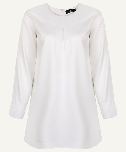 White Pleated Neck Matching Set - Apparel image 2