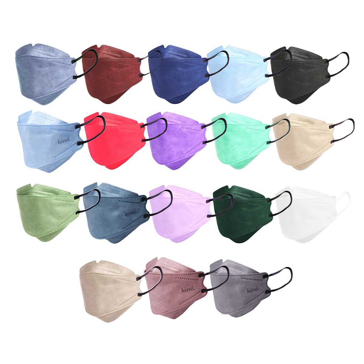 KN95 Respirator Face Mask: Unity Bundle (18 colors) - Misc image 1