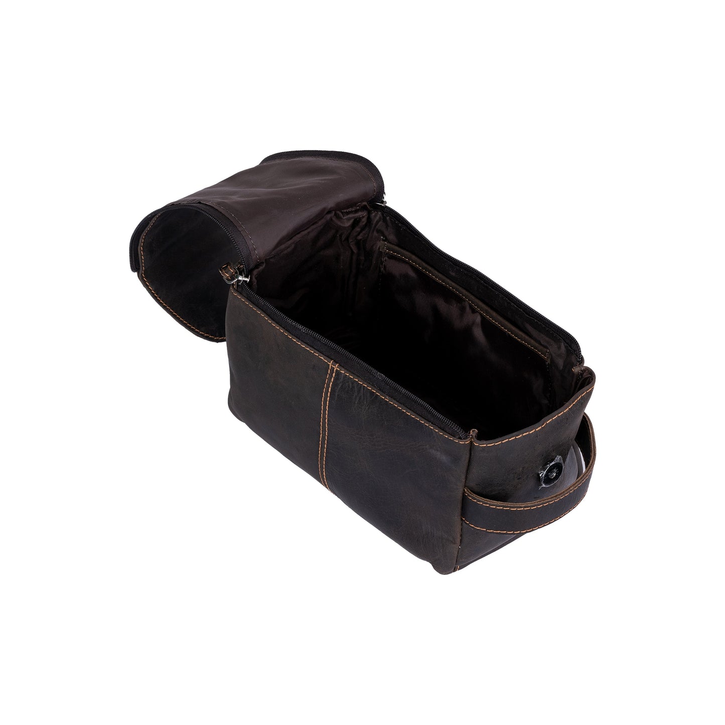 Leather Travel Wash Bag Calgary Brown - Accessories image 6