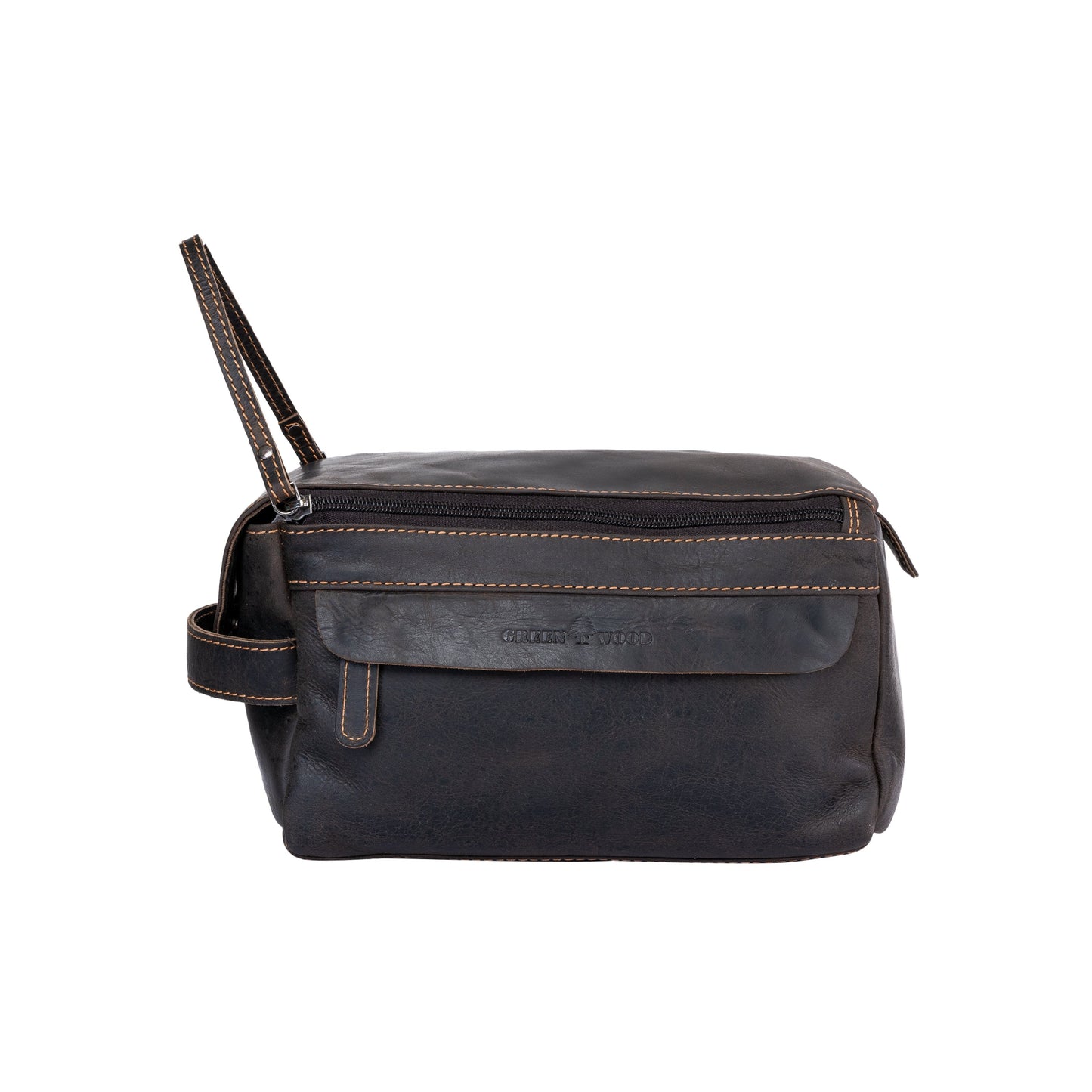 Leather Travel Wash Bag Calgary Brown - Accessories image 2