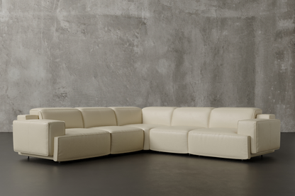 Bain 109" Leather L-Shape Corner Reclining Sofa - Misc image 2