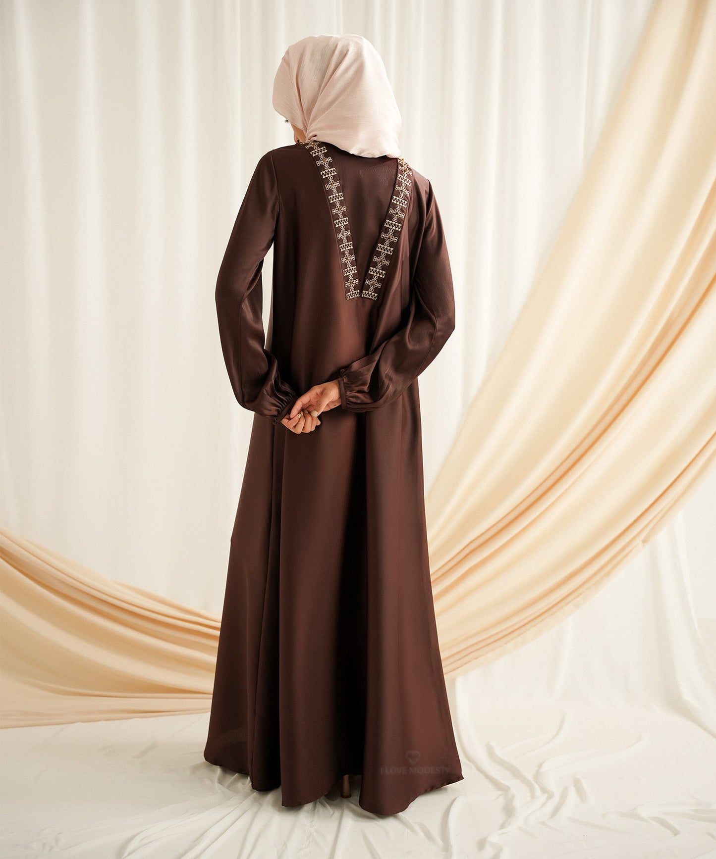 Chocolate Brown Backline Zinnar A-line Dress - Apparel image 4