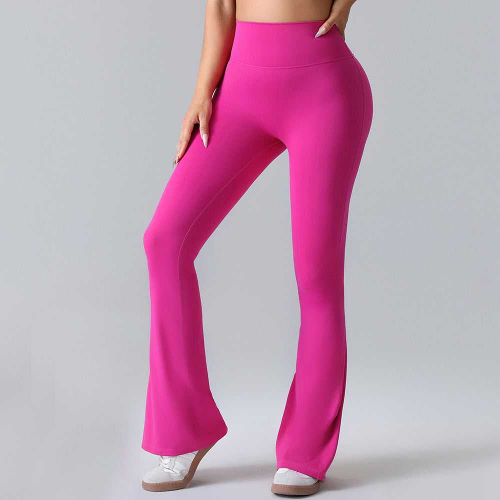 Hip-lift Yoga Flared Pants Fitness Sports Wide Leg High Waist Quick Dry Trousers Womens Clothing - Apparel image 4