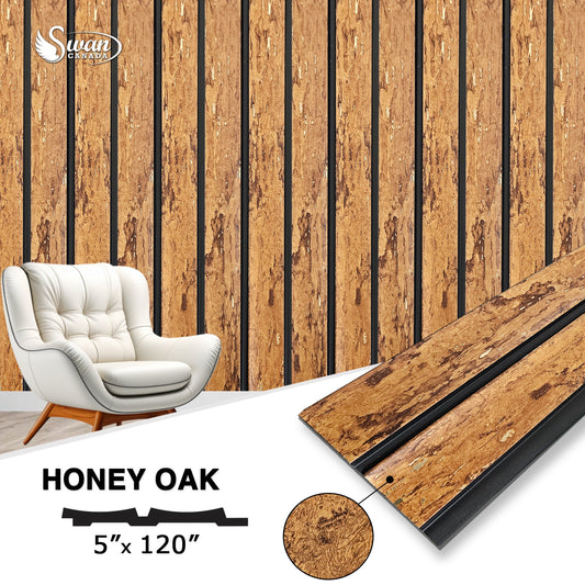 PS Fluted Panels, Honey oak, 20 Panels x 10 feet long. - Furniture image 1