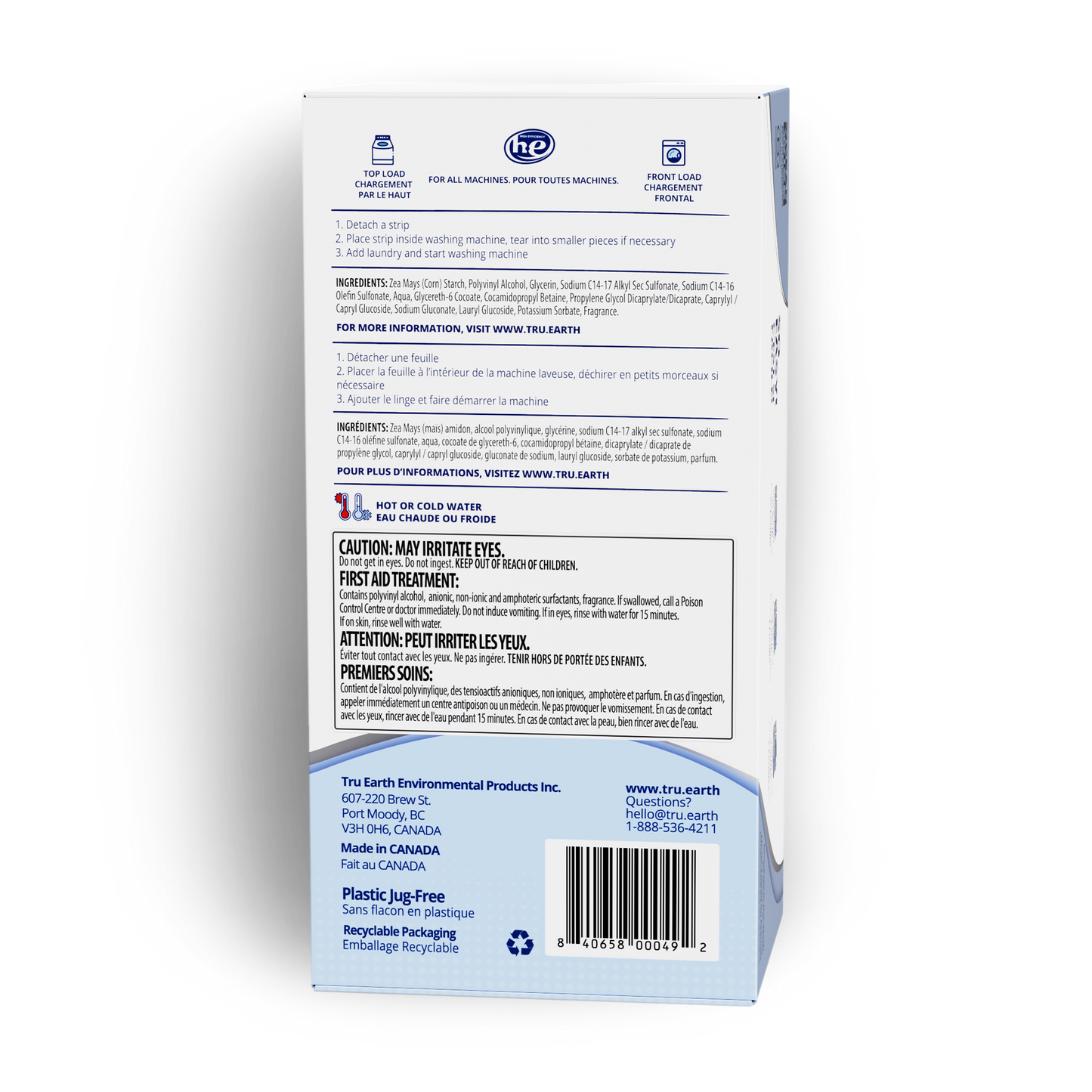 Tru Earth Platinum Laundry Detergent - Fresh Linen / 384 Strips - Misc image 2