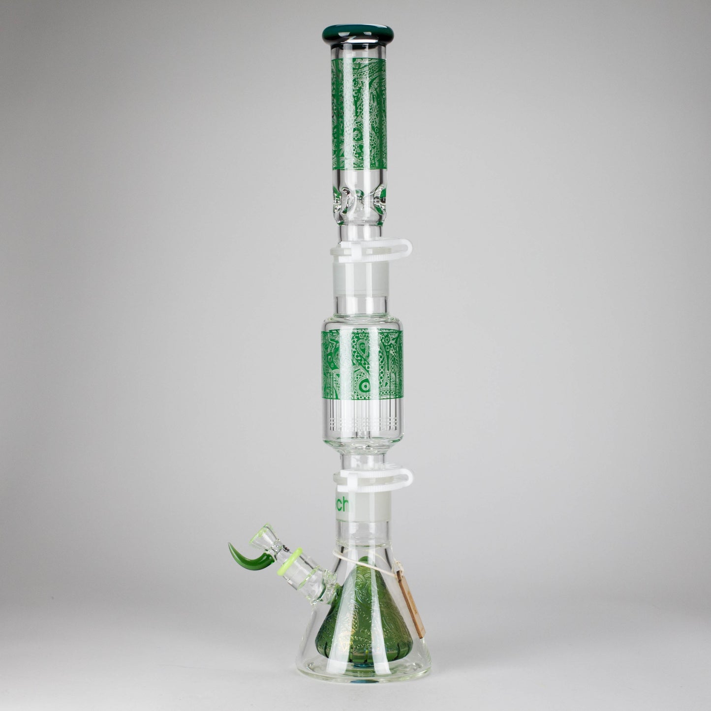 Cheech Glass | 23" Hive Pattern Beaker-in-Beaker Build-a-Bong – CHE-149 - Misc image 3