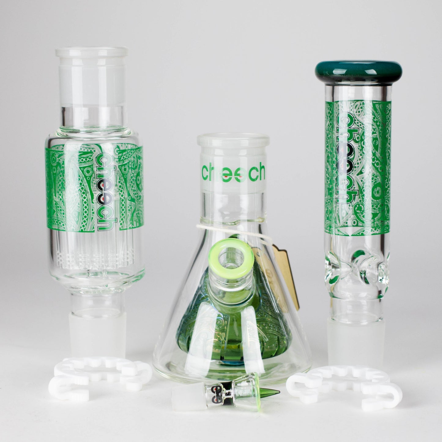 Cheech Glass | 23" Hive Pattern Beaker-in-Beaker Build-a-Bong – CHE-149 - Misc image 10