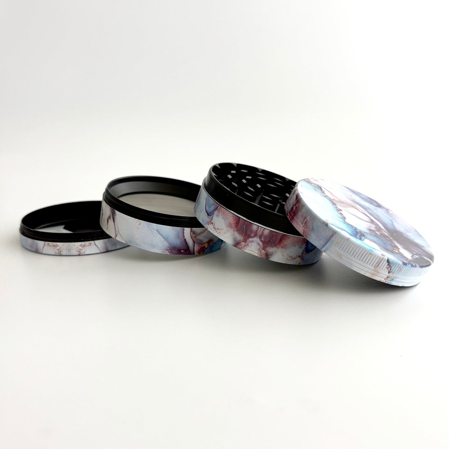 Marble Design Grinder 63*44mm 4 Parts-6CT - Jewelry image 4