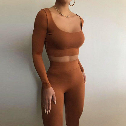 Gym Crop Tank Top Leggings Set - Misc image 2