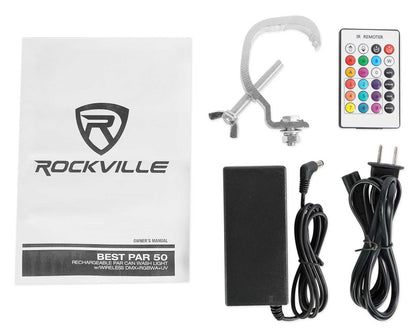 12) Rockville BEST PAR 50 White Battery Par Wash Lights w/Wireless DMX+RGBWA+UV - Kitchen & Dining image 11