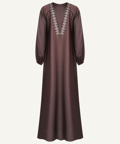 Chocolate Brown Backline Zinnar A-line Dress - Apparel image 7
