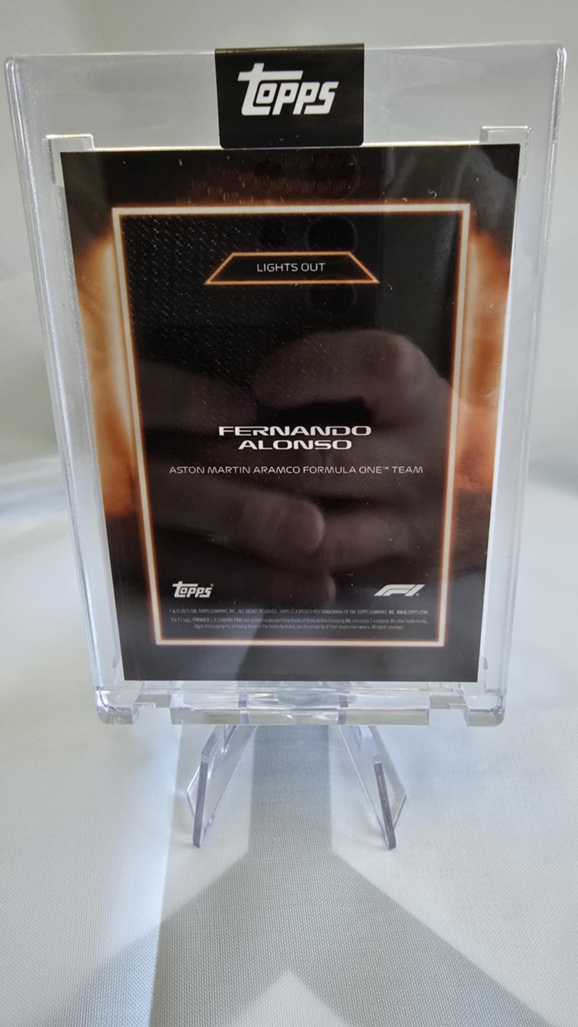 Topps F1 Lights Out 75th Anniversary Edition - Fernando Alonso #11/25 - Misc image 2