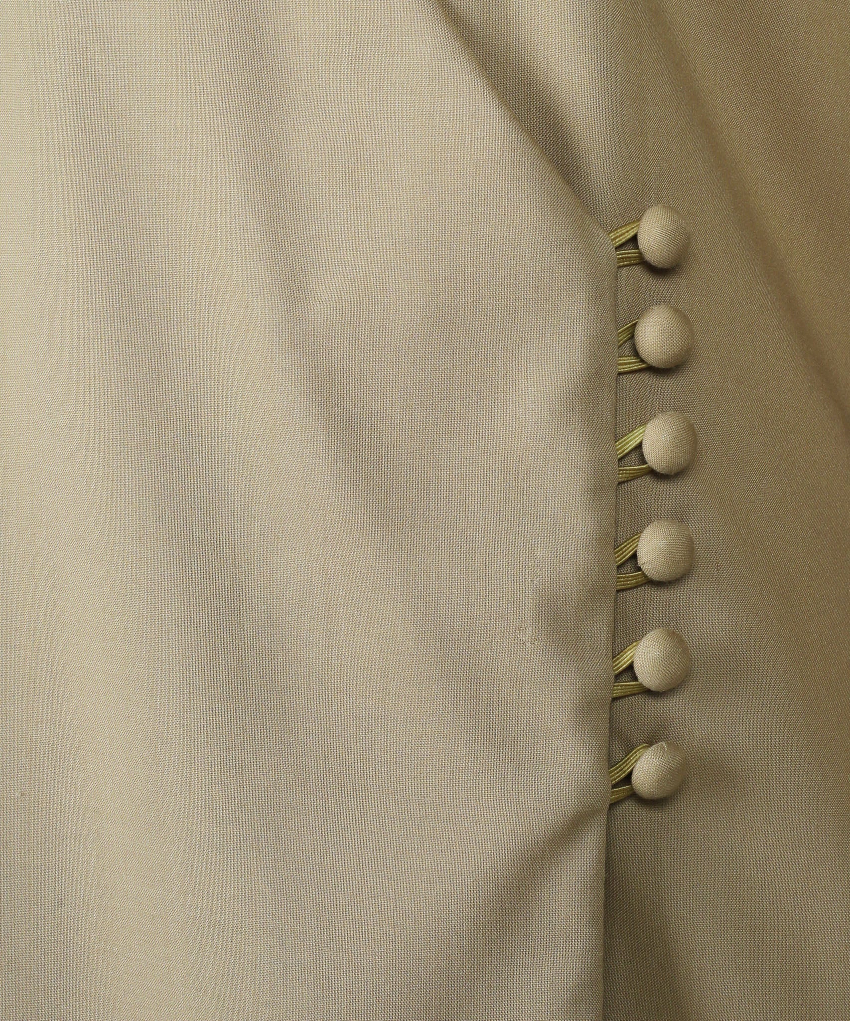 Camel Beige Wrap Button Down Long Sleeve Maxi Dress - Apparel image 3