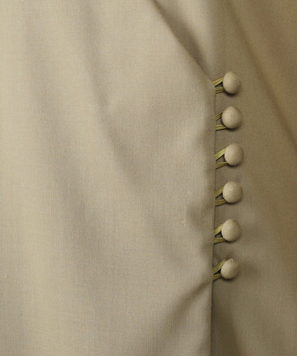 Camel Beige Wrap Button Down Long Sleeve Maxi Dress - Apparel image 3
