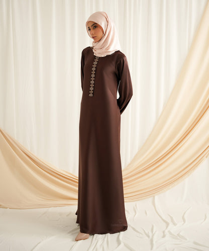 Chocolate Brown Backline Zinnar A-line Dress - Apparel image 2