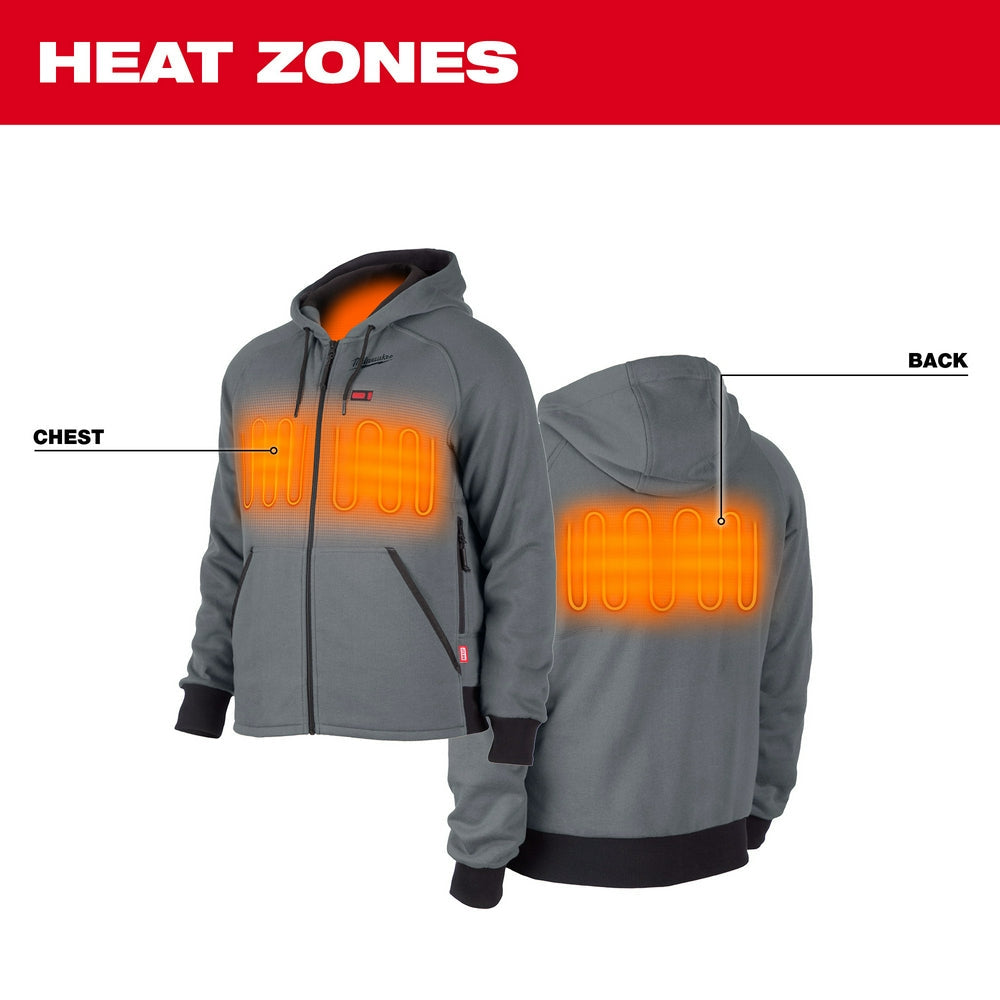 Milwaukee M12™ Heated Hoodie Kit Gray Large - Apparel image 2