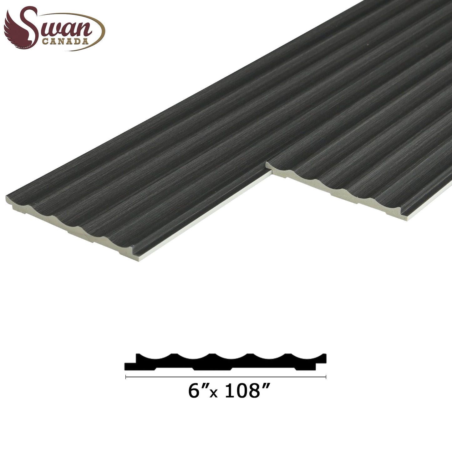 PS Fluted Panels, Dark Gray, 20 Panels x 9 feet long. - Furniture image 2