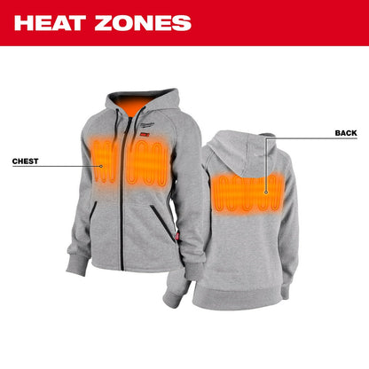 Milwaukee M12™ Women's Heated Hoodie Kit Gray Medium - Apparel image 2