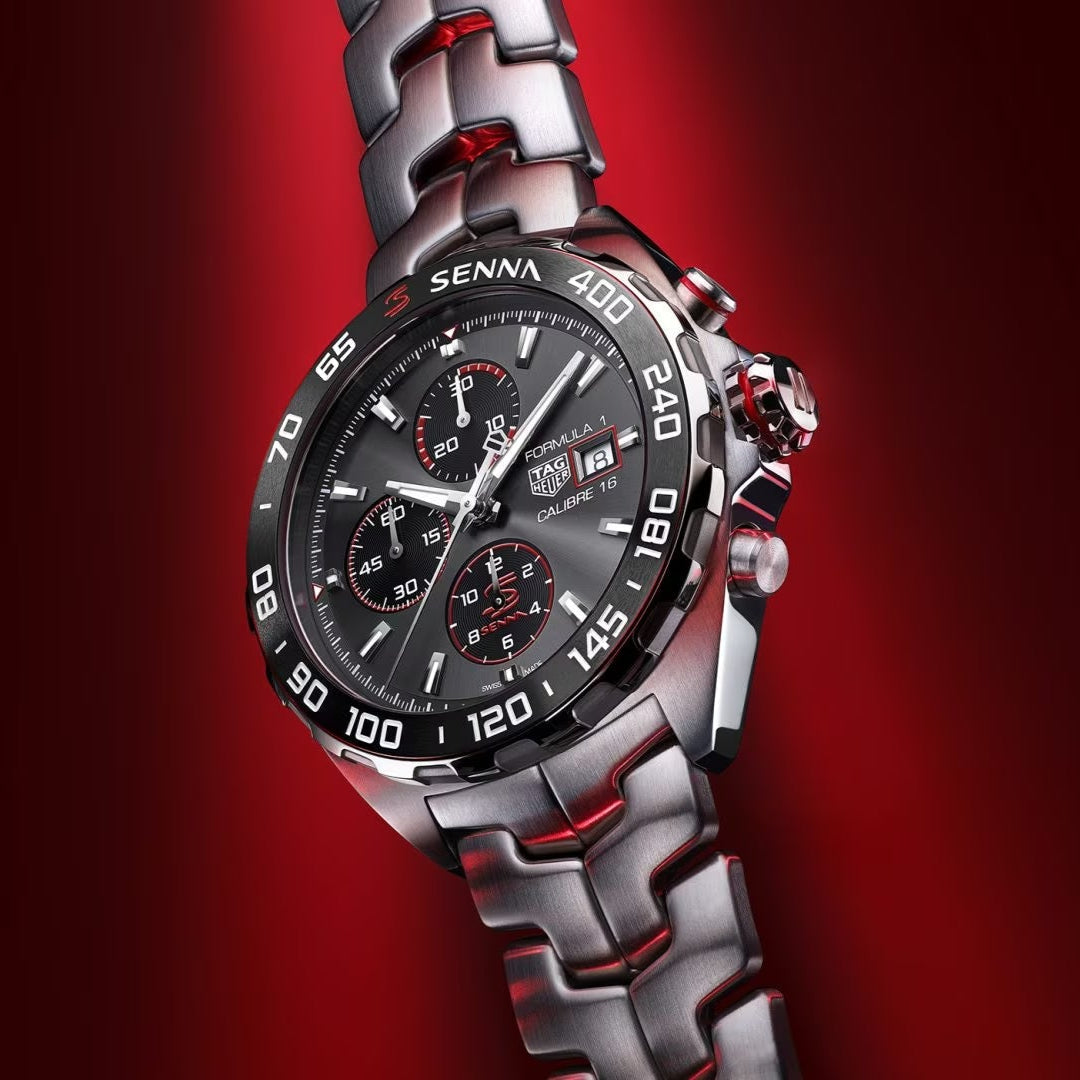 Tag Heuer Formula 1 Senna Limited Edition Black Dial Silver Steel Strap Watch for Men - WAZ1012.BA0883 - Jewelry image 21