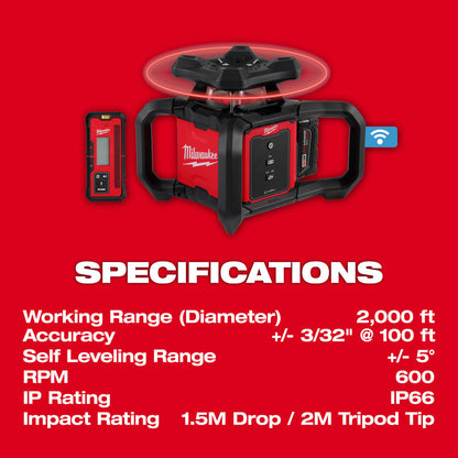Milwaukee M18™ Red Exterior Rotary Laser Level Kit w/ Receiver - Misc image 7