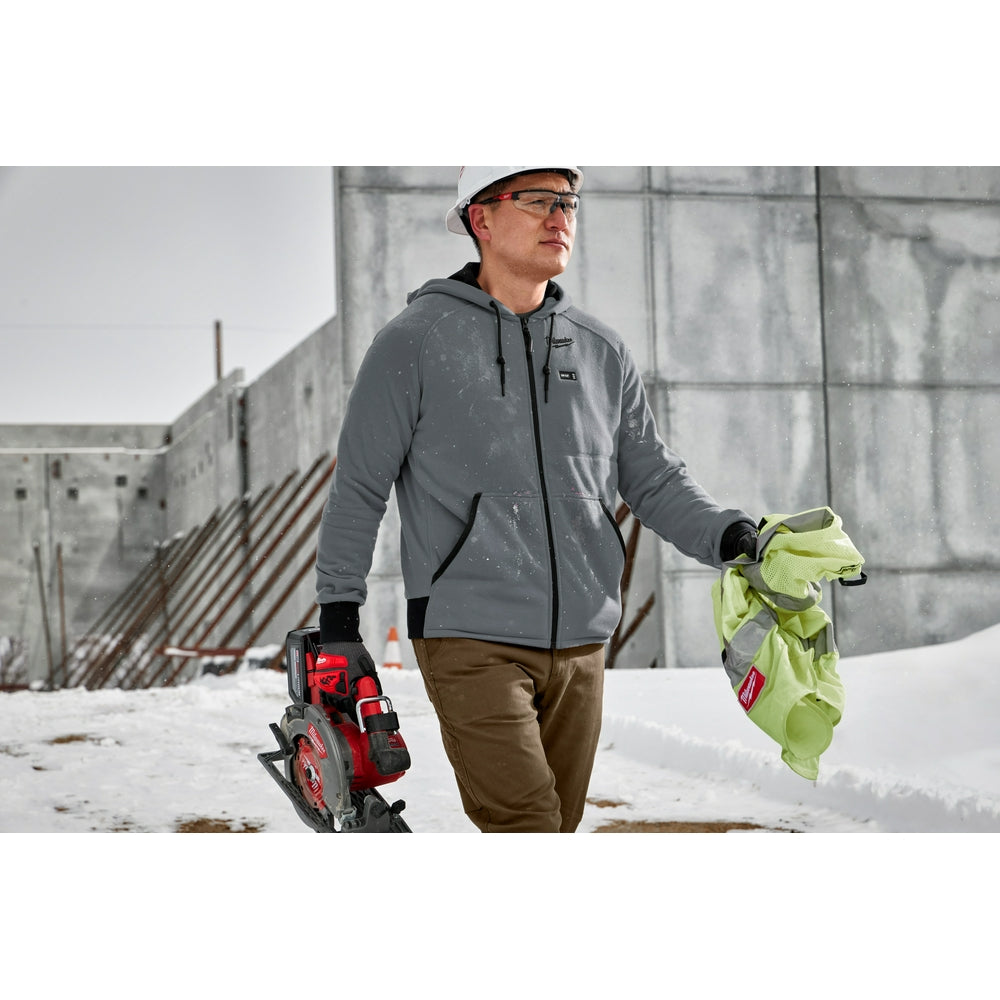 Milwaukee M12™ Heated Hoodie Kit Gray Large - Apparel image 10