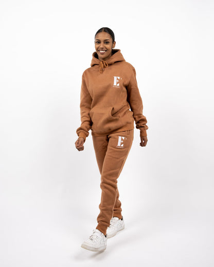 E's Element Essential Sweatsuit Set In Brown Sugar - Apparel image 4