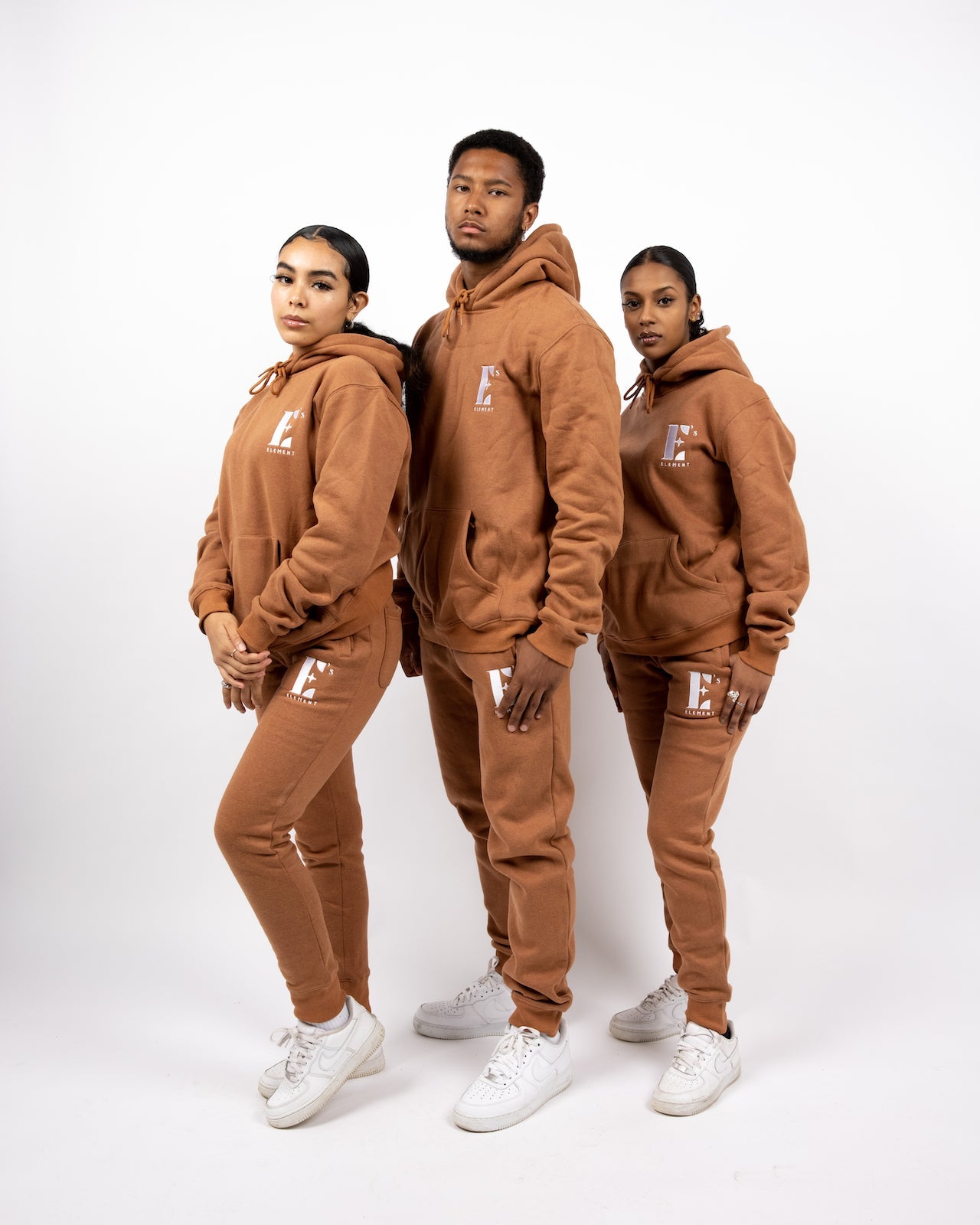 E's Element Essential Sweatsuit Set In Brown Sugar - Apparel image 1