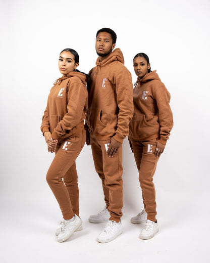 E's Element Essential Sweatsuit Set In Brown Sugar - Apparel image 1