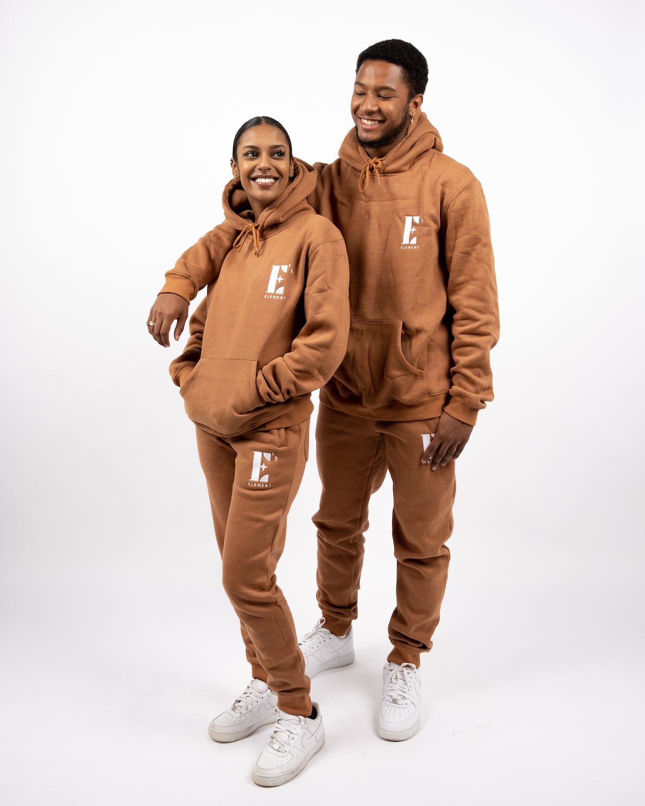 E's Element Essential Sweatsuit Set In Brown Sugar - Apparel image 2