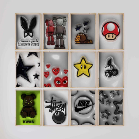 3D Hypebeast Cool Room Decor Set of 12 - Home Decor image 1