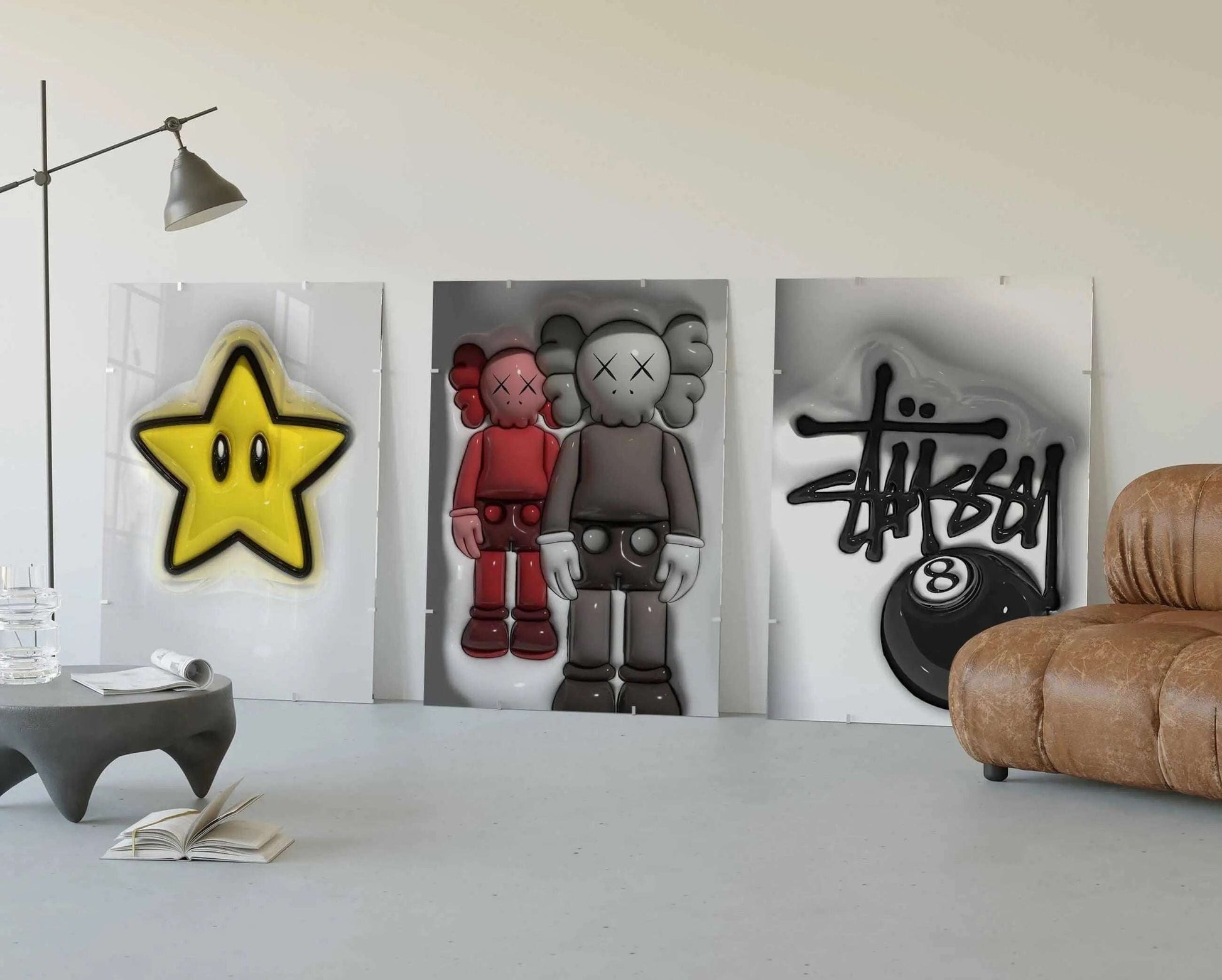 3D Hypebeast Cool Room Decor Set of 12 - Home Decor image 2