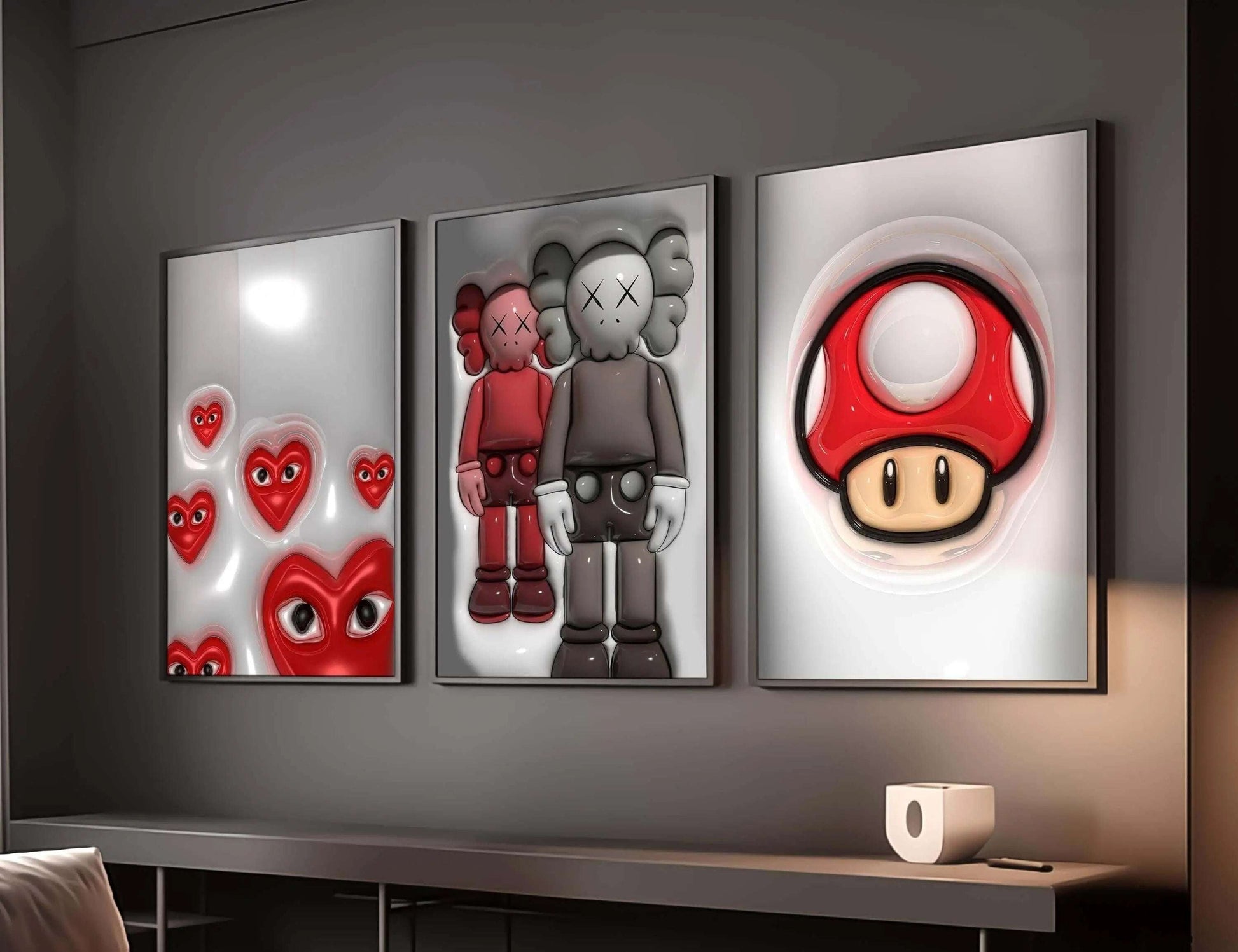 3D Hypebeast Cool Room Decor Set of 12 - Home Decor image 6