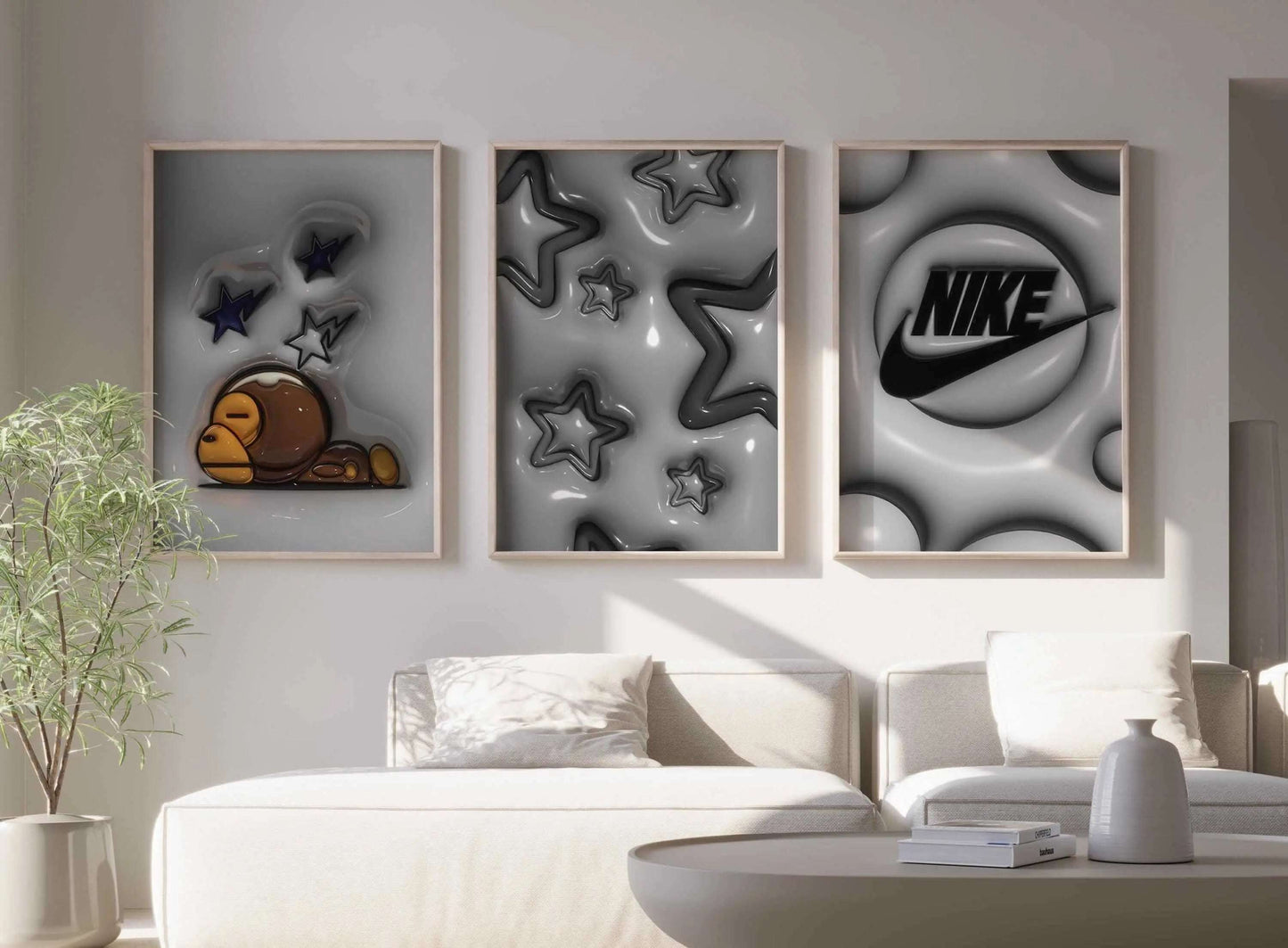 3D Hypebeast Cool Room Decor Set of 12 - Home Decor image 9