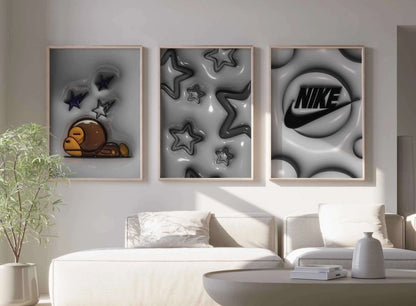 3D Hypebeast Cool Room Decor Set of 12 - Home Decor image 9