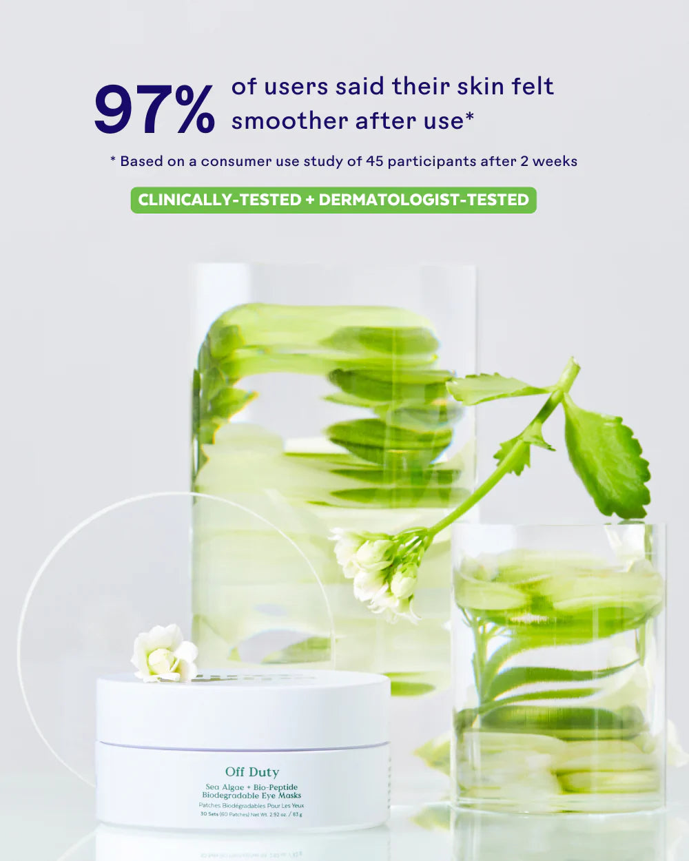 Off Duty Sea Algae + Bio-Peptide Smoothing Biodegradable Eye Masks - Kitchen & Dining image 3