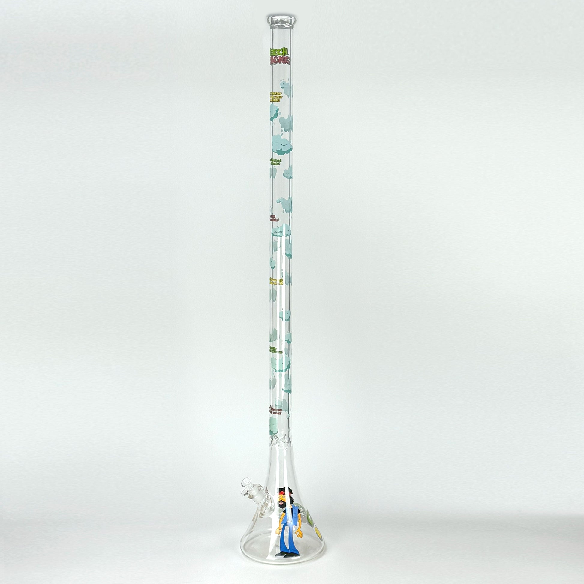 Cheech & Chong® Glass |  48" Tall 7mm Thick How High Are You Bell Base Water Pipe - Misc image 5